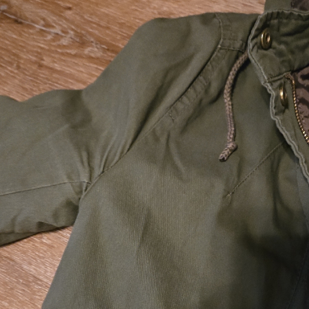 Ambiance Olive Green Utility Anorak Jacket - Picture 6 of 9